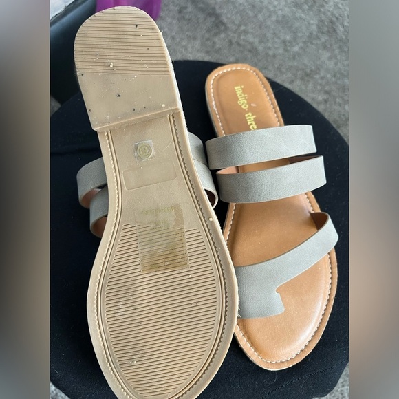 Indigo thread Co shoes summer sandals light nude cream taupe‎ 8 - Picture 2 of 3